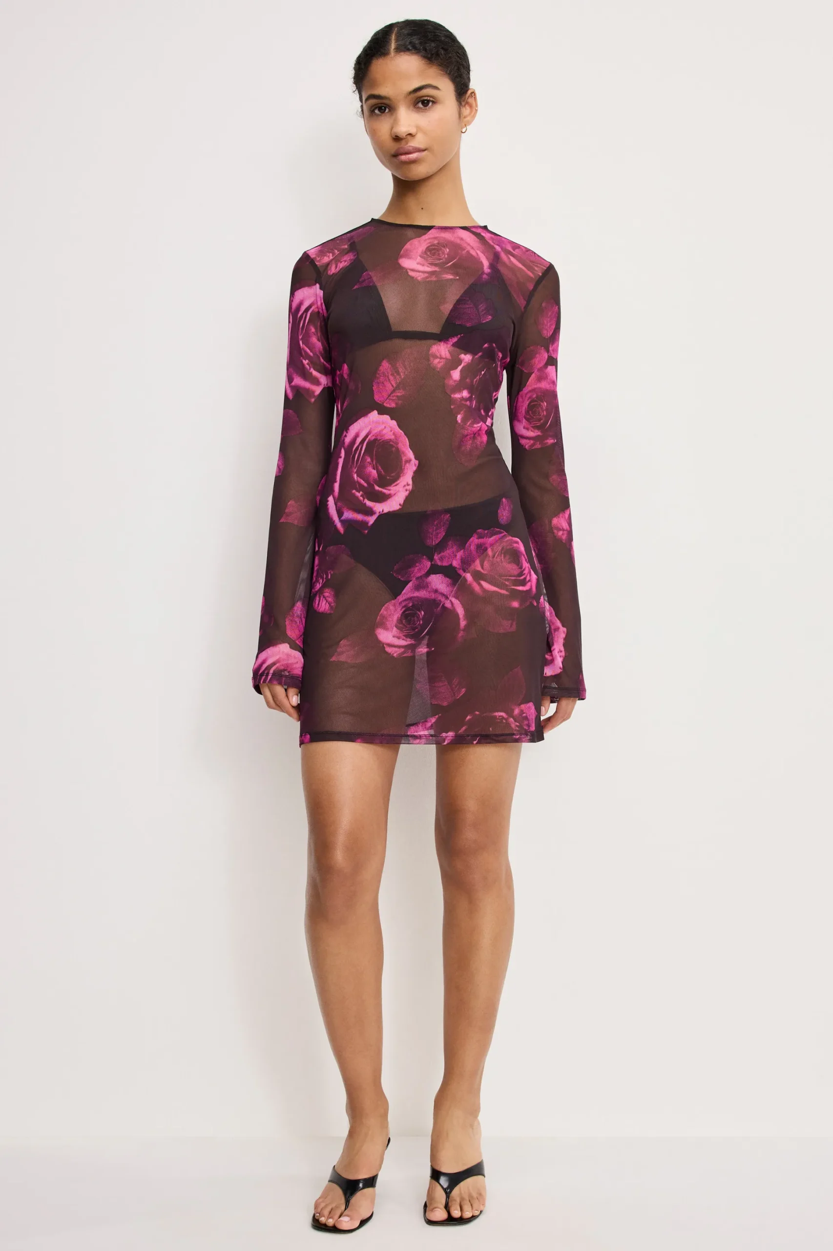 mesh mini dress