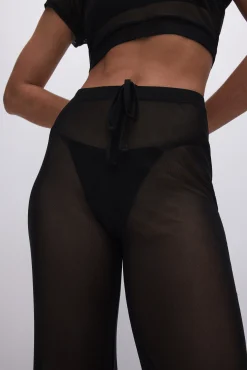mesh wide pants