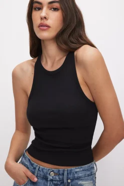 micro rib crewneck tank