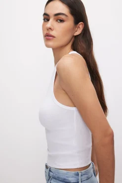 micro rib crewneck tank