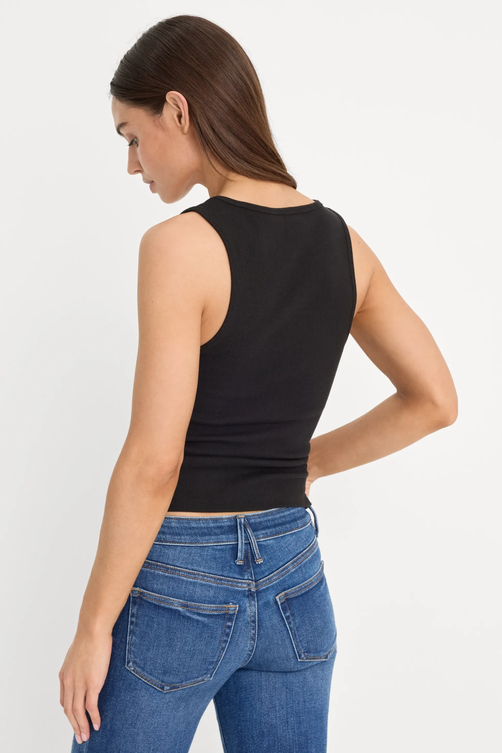 micro rib tank top