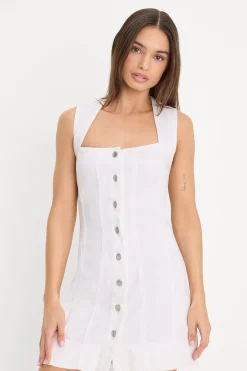 mini button front dress
