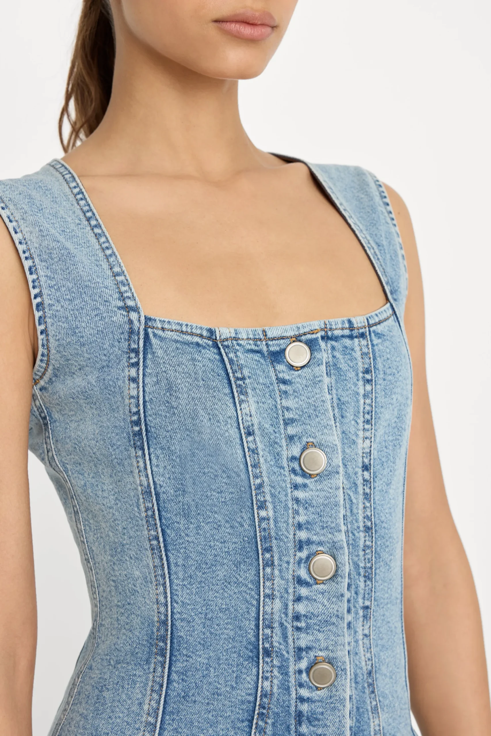 mini button front dress