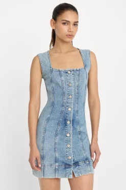mini button front dress