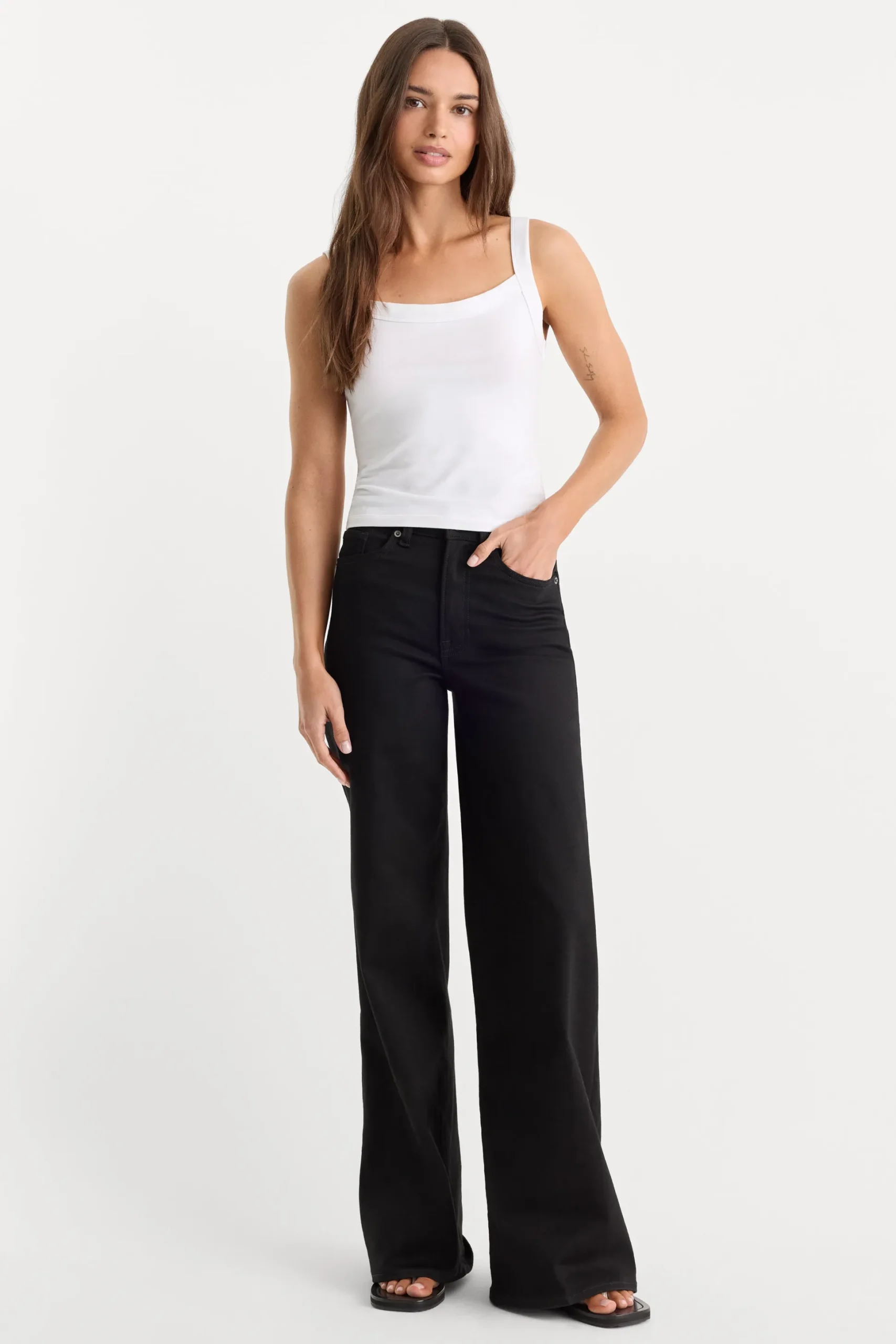 never fade good waist palazzo jeans