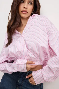 poplin bubble shirt