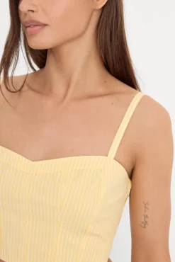 poplin bustier cami top