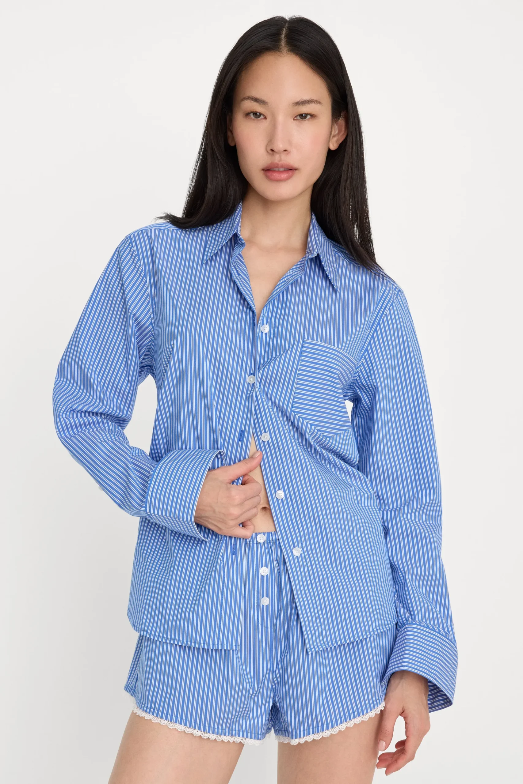 poplin classic boxy shirt