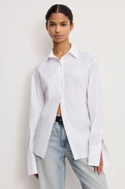 poplin tie back shirt