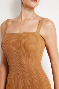 ribbed knit maxi dress