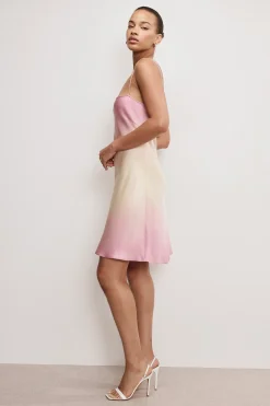 satin mini dress