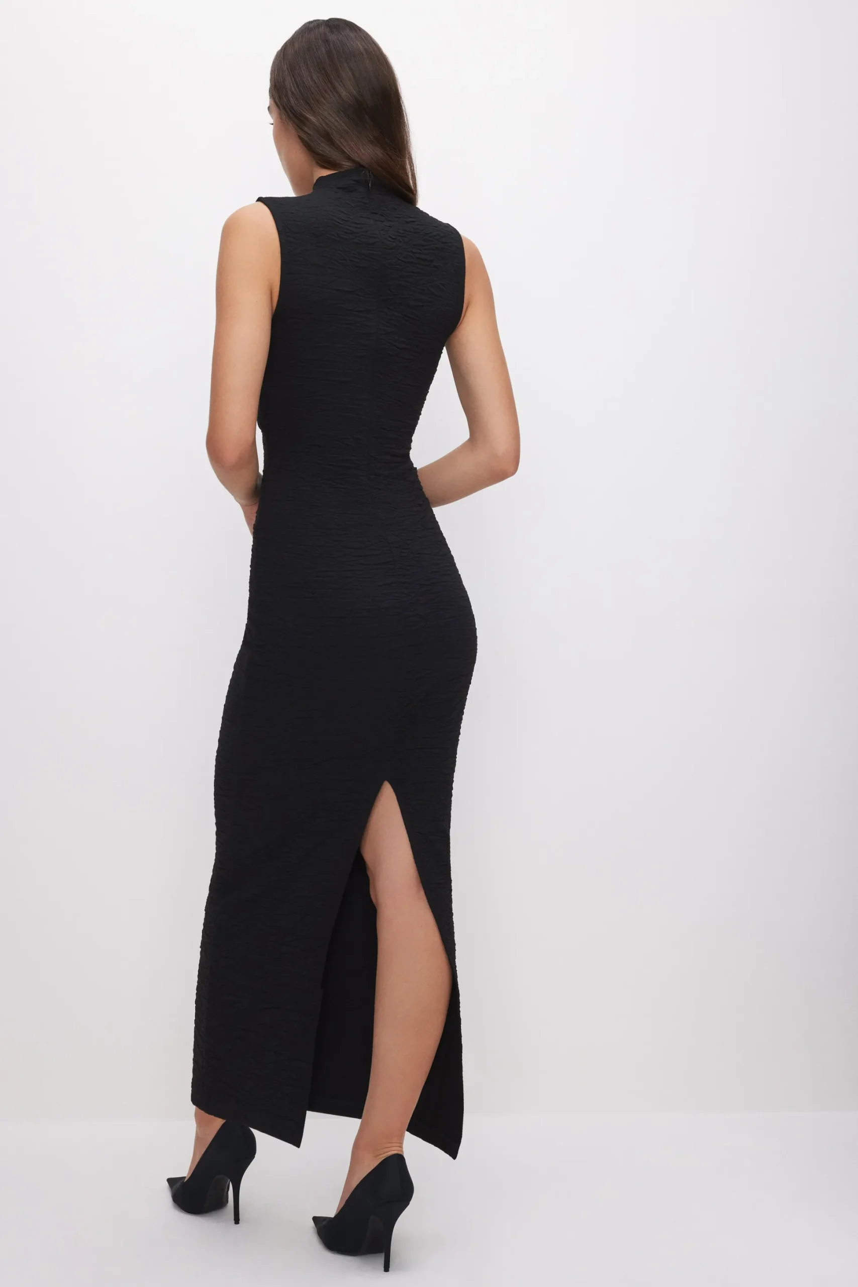 scrunchie peek-a-boo maxi dress