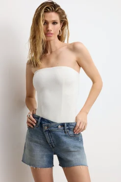 sculpting corset strapless crystal bodysuit