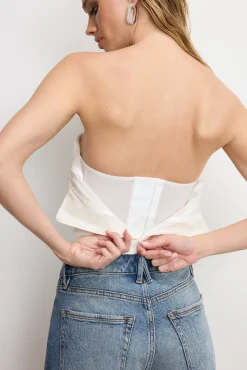sculpting corset strapless crystal bodysuit