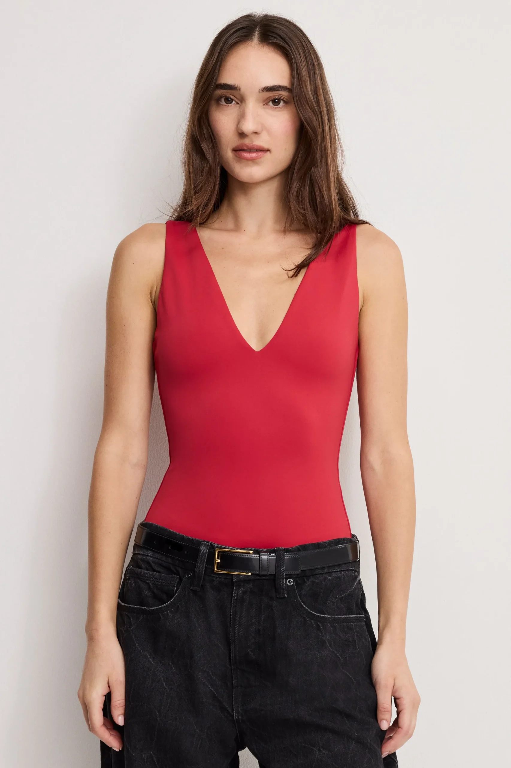 sculpting deep v bodysuit