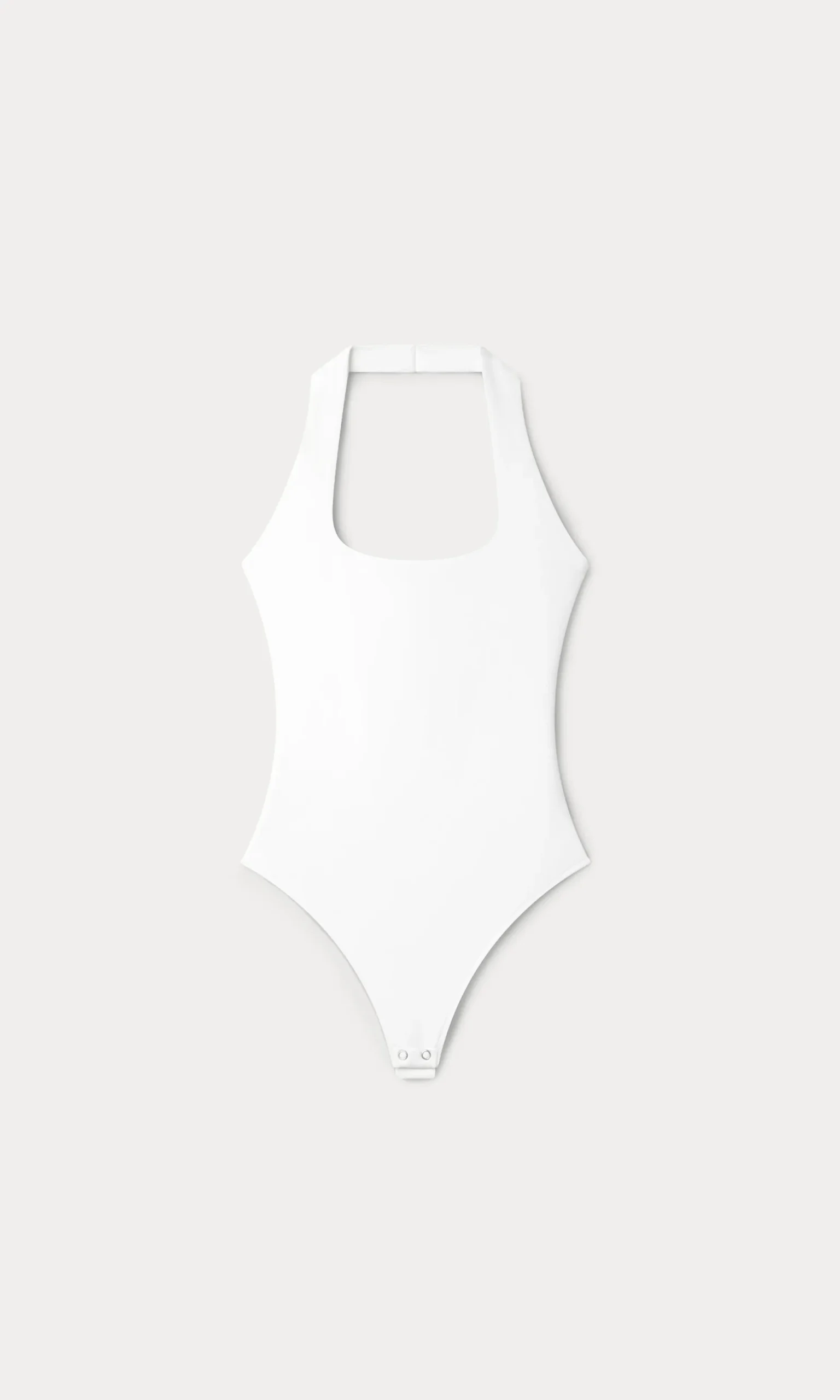 sculpting halter square neck bodysuit
