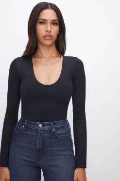 sculpting scoop neck bodysuit