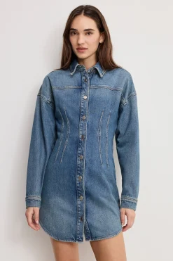 shaped denim dress