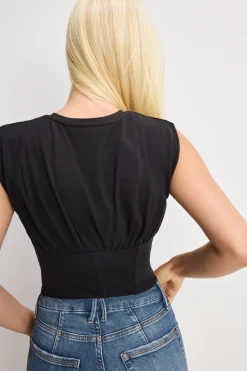 sleeveless corset top