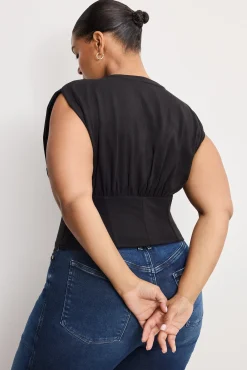 sleeveless corset top