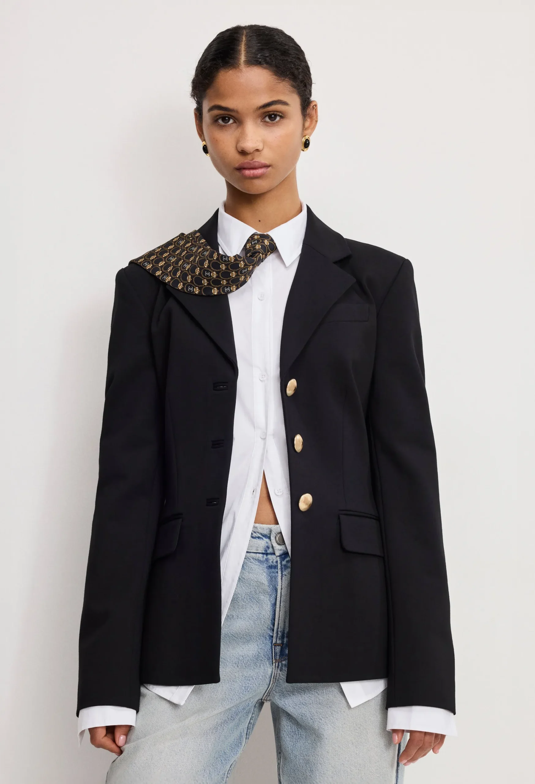 soft stretch ponte classic blazer