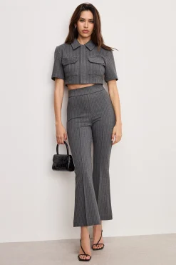 soft stretch ponte crop top