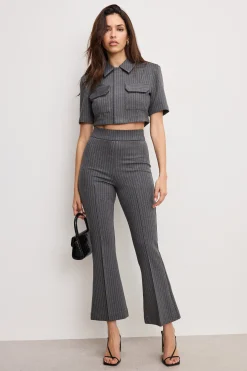 soft-stretch ponte kick flare pants