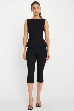 soft stretch ponte pull on capris
