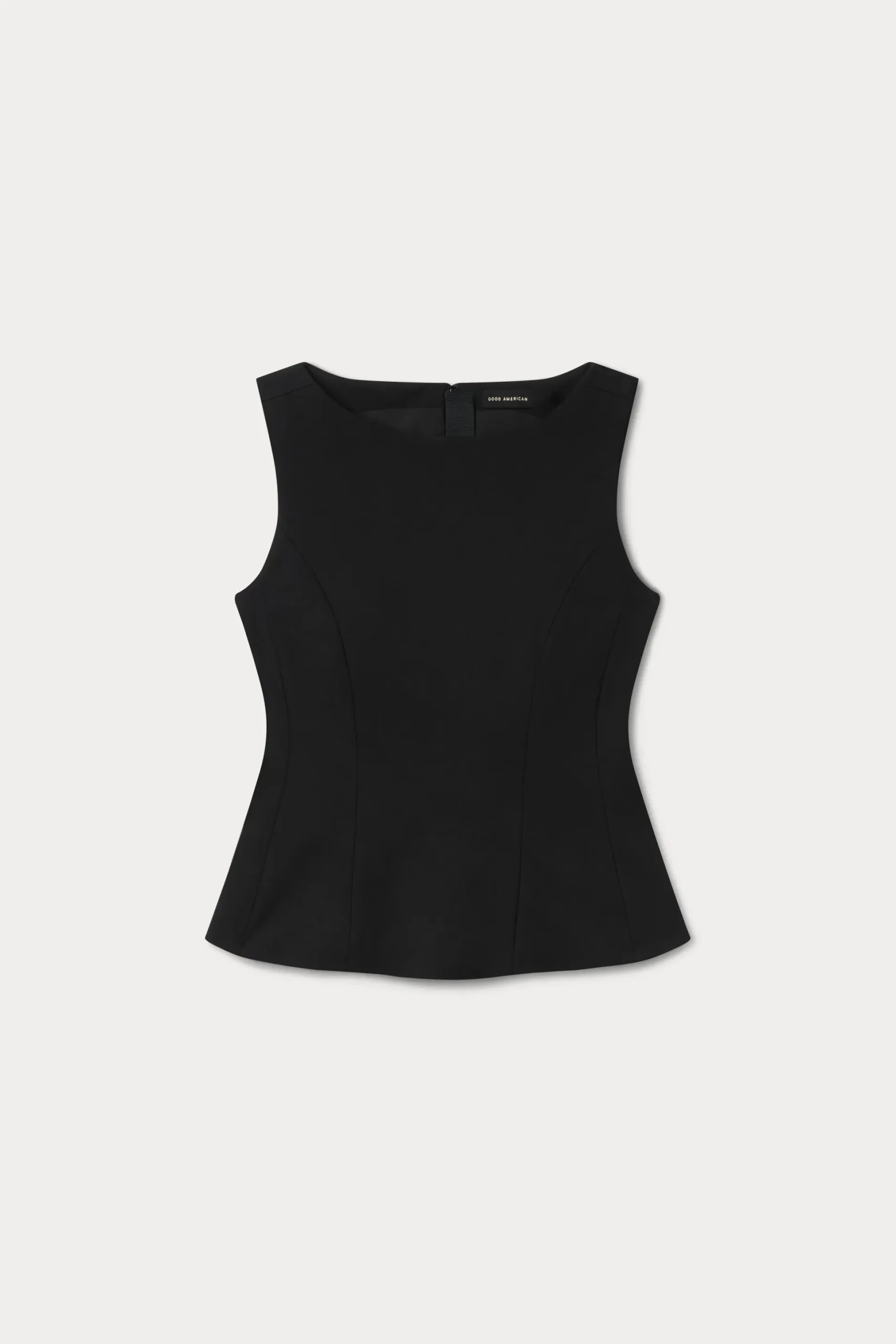 soft stretch ponte straight neck top
