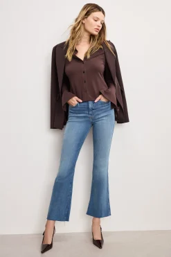 soft tech good kick flare jeans