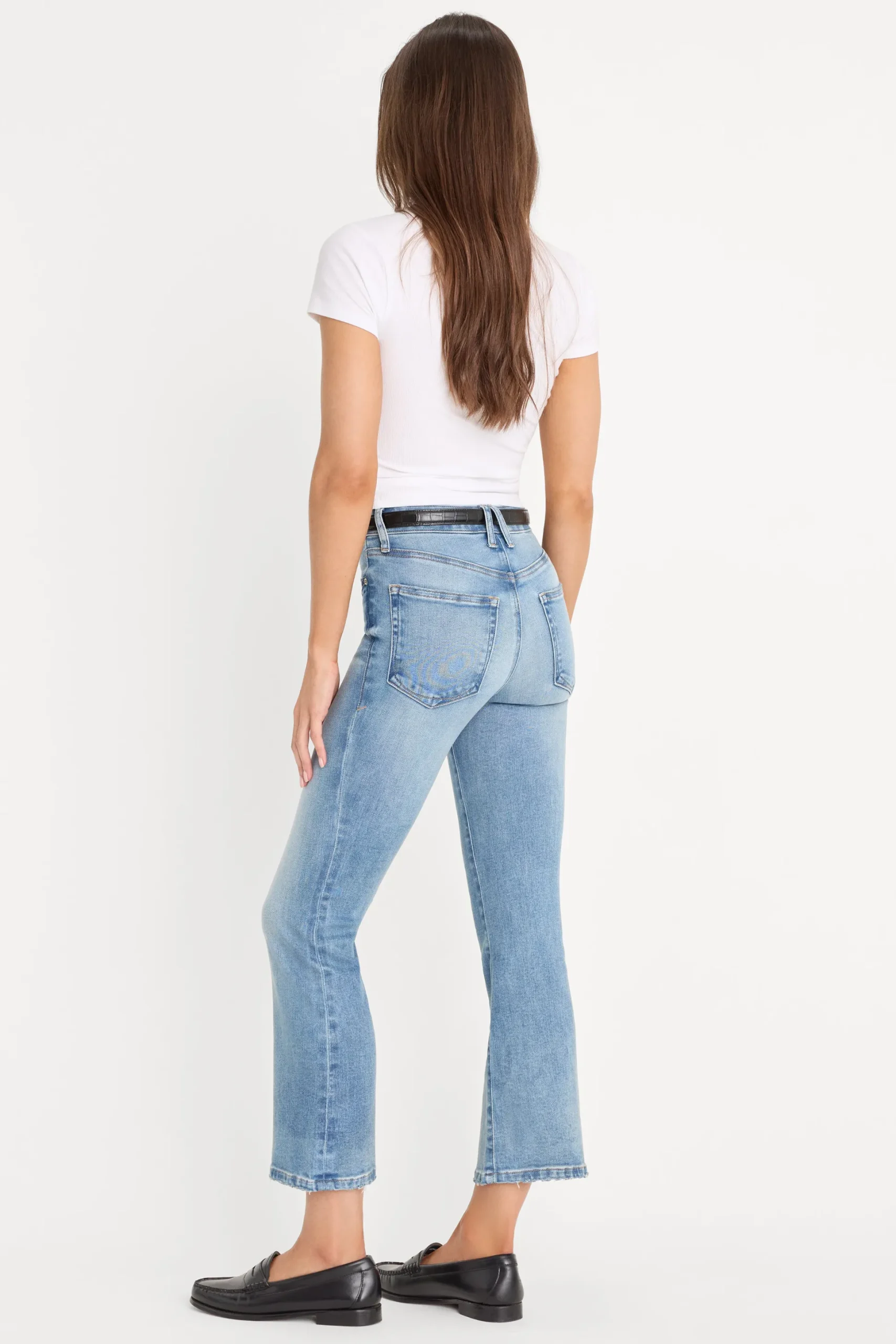 soft tech good legs crop mini boot jeans