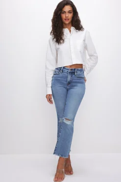 soft tech good legs cropped mini boot jeans
