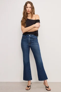 soft tech good legs cropped mini boot jeans