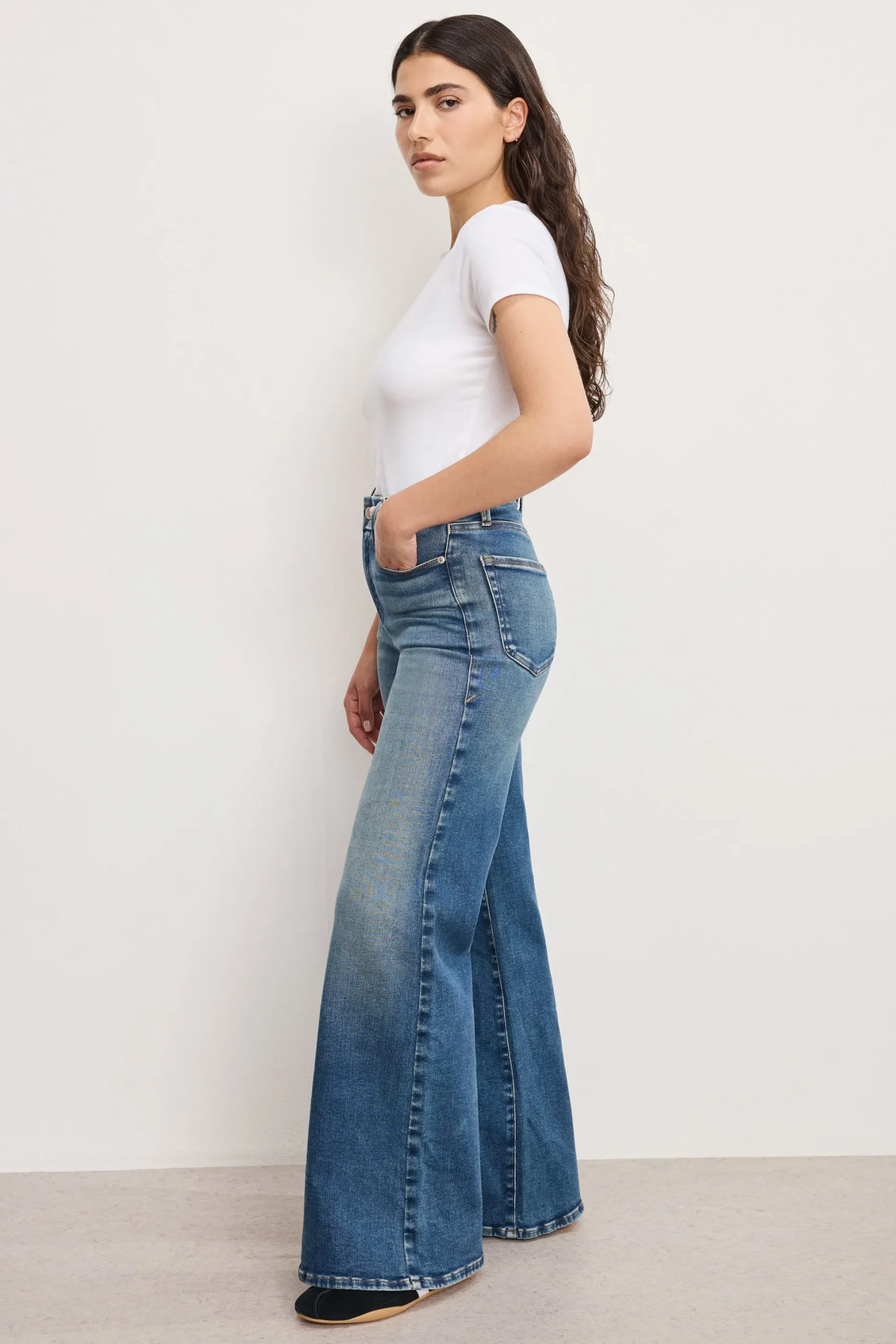 soft tech good petite palazzo jeans