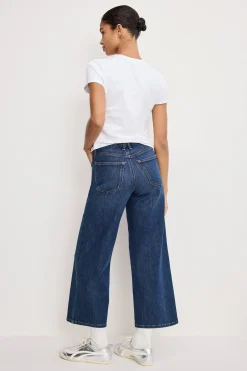 soft tech good waist palazzo cropped jeans