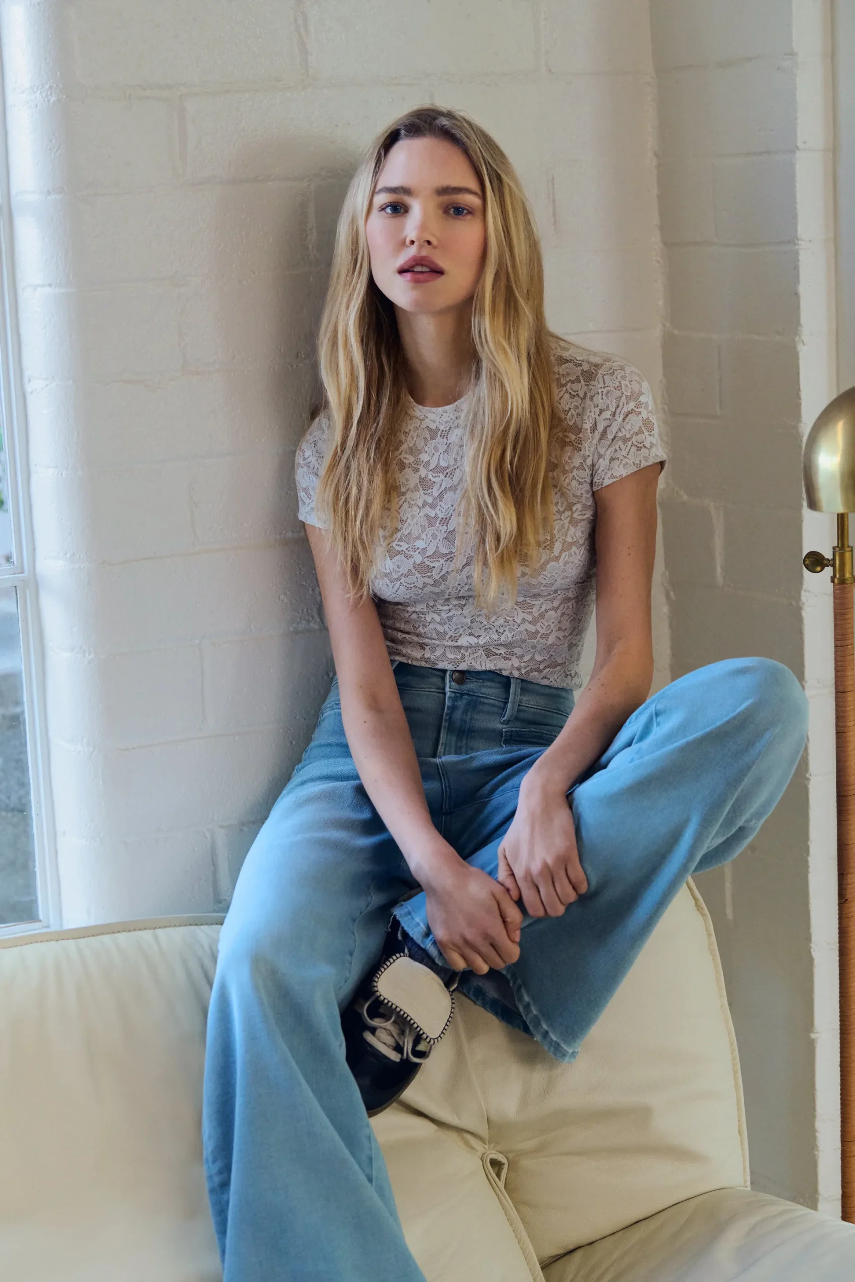 soft tech good waist palazzo jeans