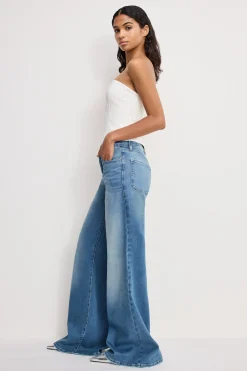 soft tech good waist palazzo jeans
