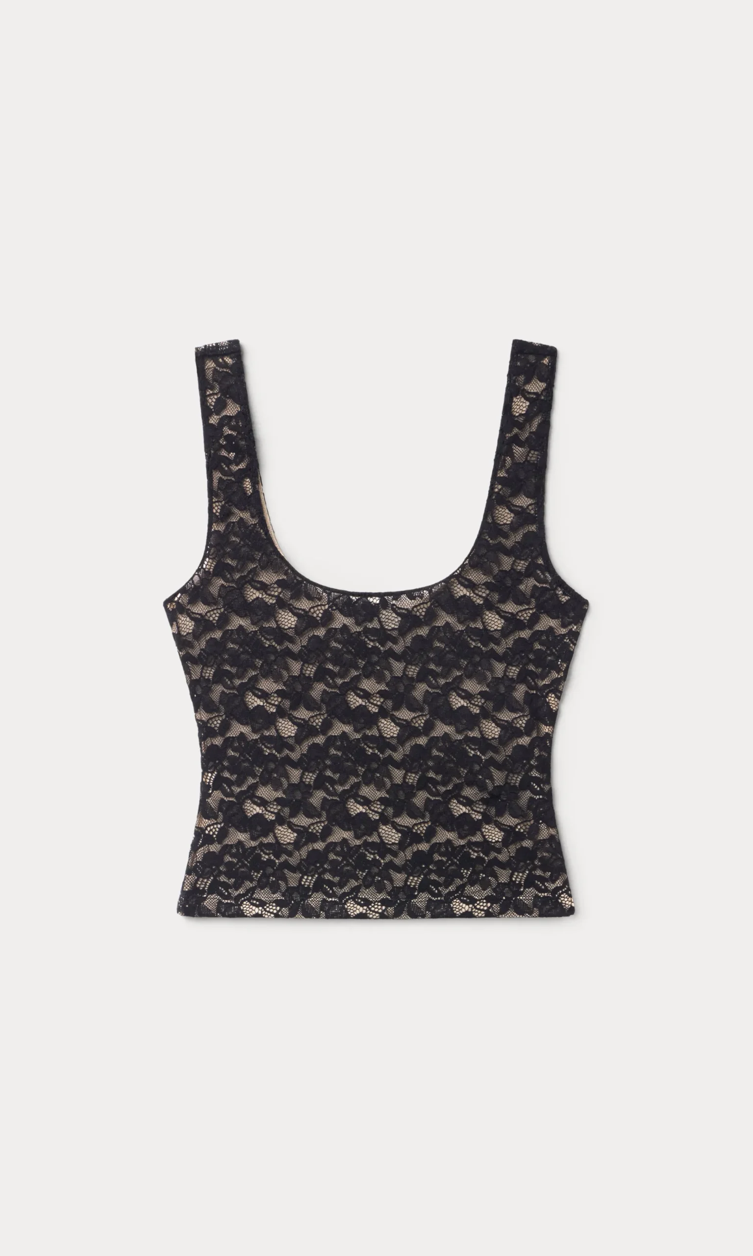 stretch lace scoop tank