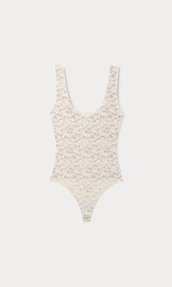stretch lace scoop tank bodysuit