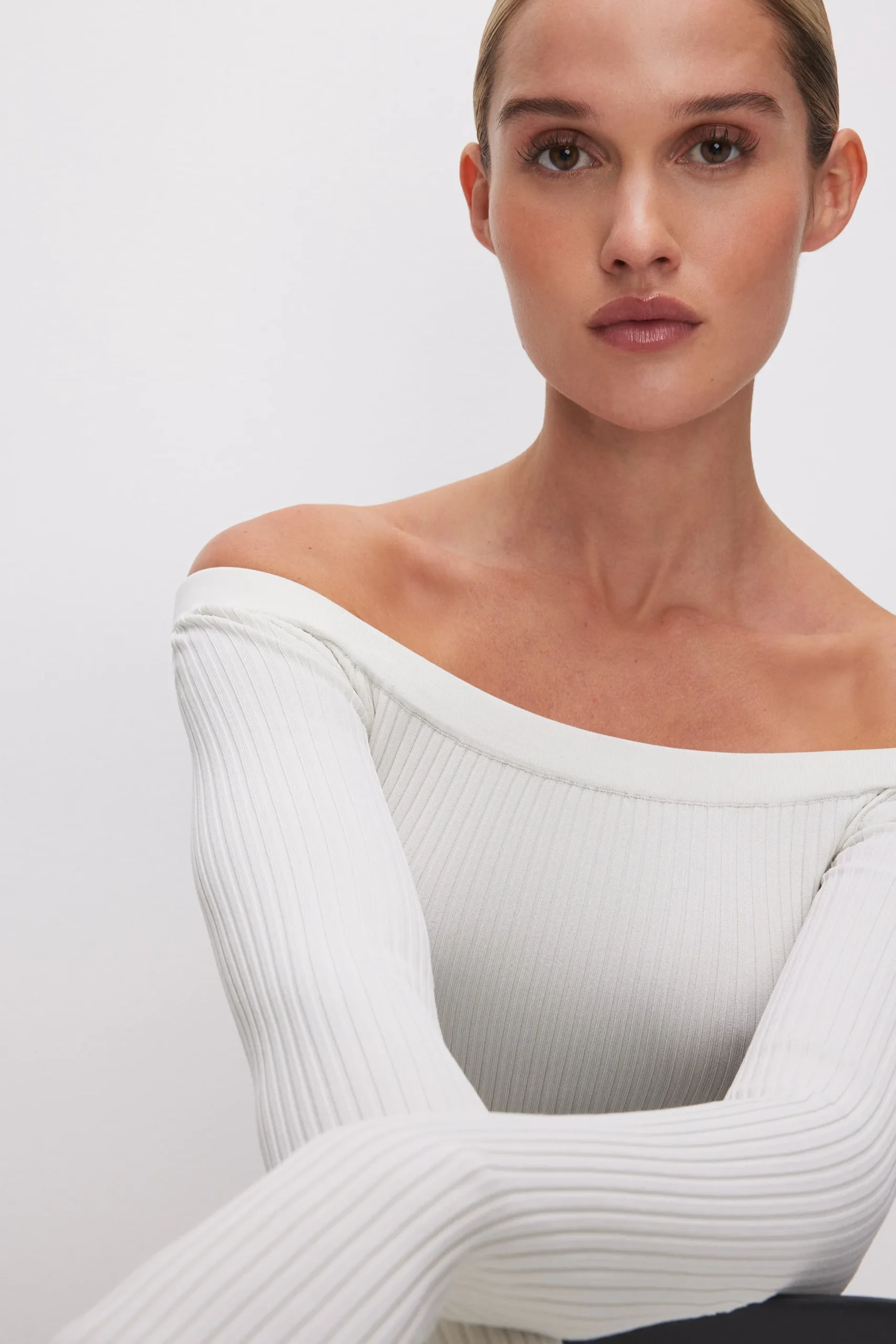 stretch rib maxi dress
