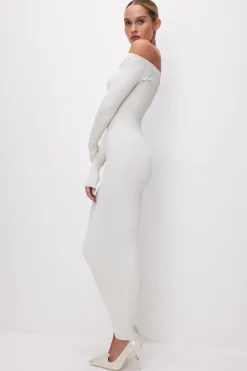 stretch rib maxi dress