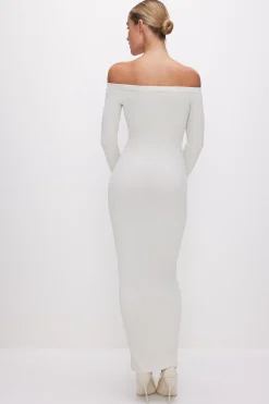 stretch rib maxi dress