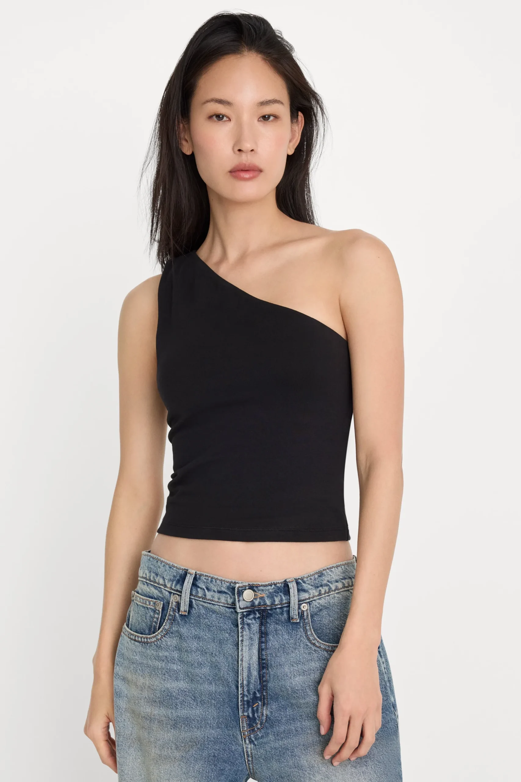 super stretch one shoulder tank