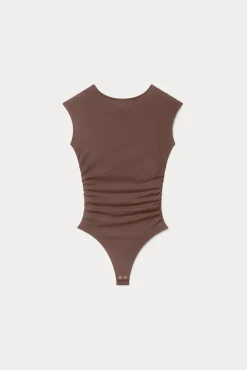 super stretch open back body suit