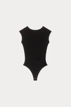 super stretch open back body suit