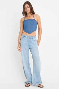 the denim recess top