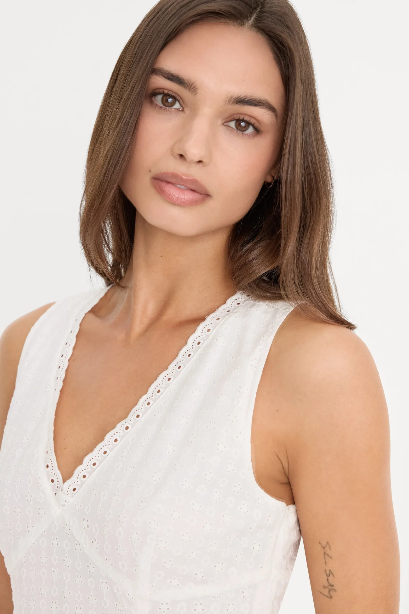 the eyelet mini dress