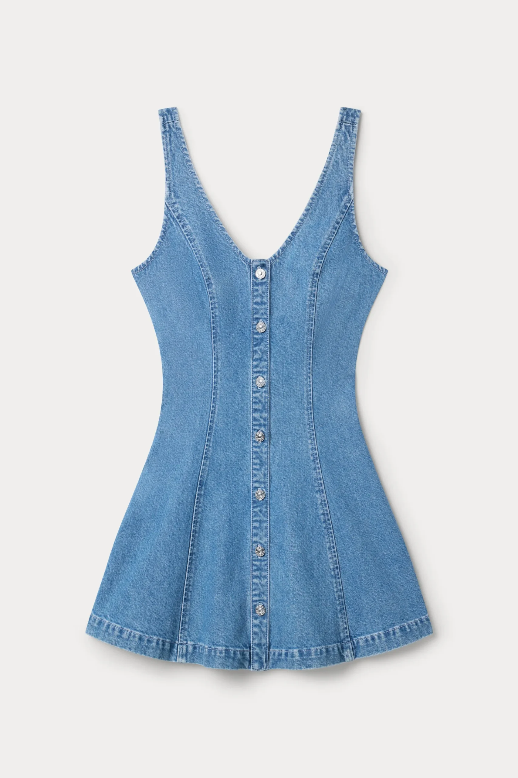 the flouncy denim dress