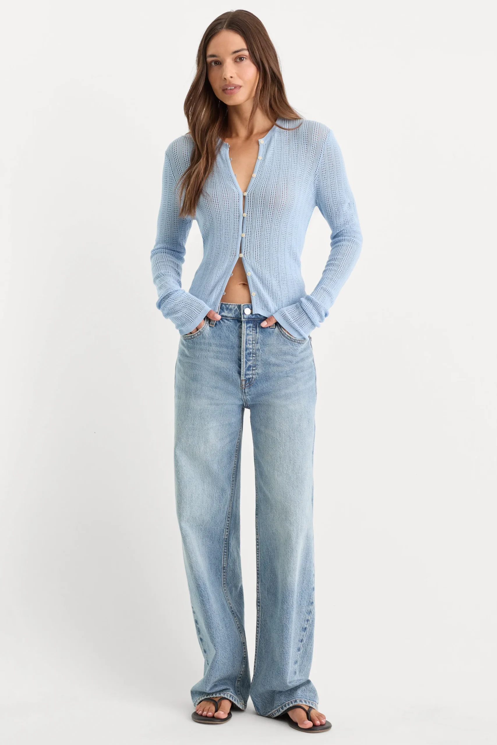 the open knit cardigan