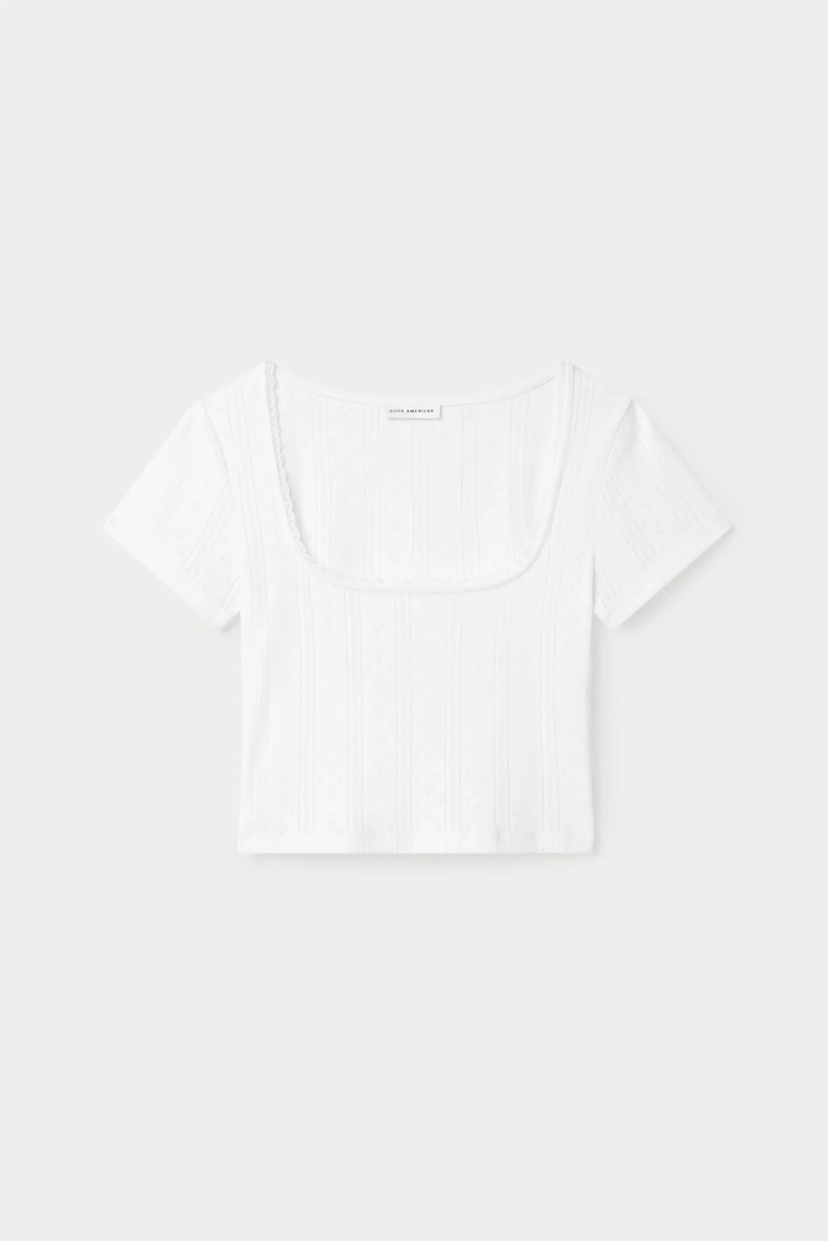the pointelle square neck top